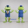Custom Green and Blue Frog Mascot Costume Adult Full Body Suit for School Events Custom Green and Blue Frog Mascot Costume Adult Full Body Suit for School Events