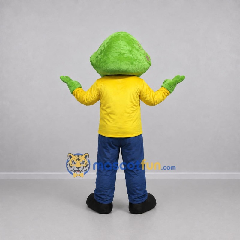 Custom Green and Yellow Frog Mascot Costume Adult Full Body Suit for School Events Custom Green and Yellow Frog Mascot Costume Adult Full Body Suit for School Events