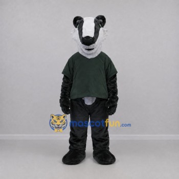 Custom Black and White Badger Mascot Costume Adult Full Body Suit for Wildlife Events