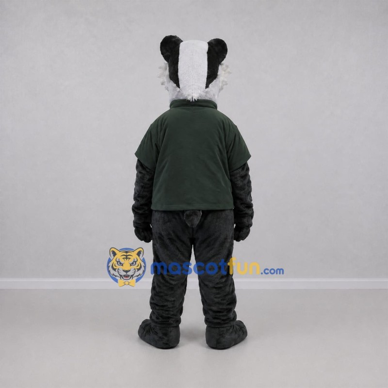Custom Black and White Badger Mascot Costume Adult Full Body Suit for Wildlife Events Custom Black and White Badger Mascot Costume Adult Full Body Suit for Wildlife Events