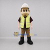 Custom Yellow and Brown Construction Worker Mascot Costume Adult Full Body Suit for Safety Awareness Events Custom Yellow and Brown Construction Worker Mascot Costume Adult Full Body Suit for Safety Awareness Events