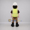 Custom Yellow and Brown Construction Worker Mascot Costume Adult Full Body Suit for Safety Awareness Events Custom Yellow and Brown Construction Worker Mascot Costume Adult Full Body Suit for Safety Awareness Events