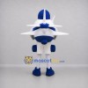 Custom White and Blue Airplane Mascot Costume Adult Full Body Suit for Aviation Events Custom White and Blue Airplane Mascot Costume Adult Full Body Suit for Aviation Events