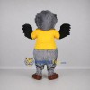 Custom Gray and Yellow Owl Mascot Costume Adult Full Body Suit for School Events Custom Gray and Yellow Owl Mascot Costume Adult Full Body Suit for School Events