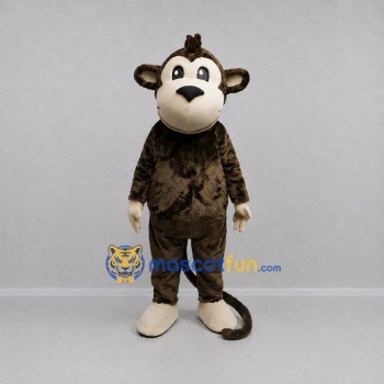 Custom Brown and Cream Monkey Mascot Costume Adult Full Body Suit for Jungle Events Custom Brown and Cream Monkey Mascot Costume Adult Full Body Suit for Jungle Events