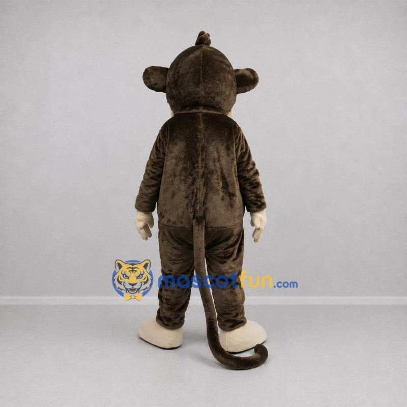 Custom Brown and Cream Monkey Mascot Costume Adult Full Body Suit for Jungle Events Custom Brown and Cream Monkey Mascot Costume Adult Full Body Suit for Jungle Events