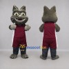 Custom Gray and Burgundy Cat Mascot Costume Adult Full Body Suit for Sports Events Custom Gray and Burgundy Cat Mascot Costume Adult Full Body Suit for Sports Events