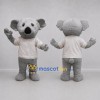 Custom Gray and White Koala Mascot Costume Adult Full Body Suit for Wildlife Events Custom Gray and White Koala Mascot Costume Adult Full Body Suit for Wildlife Events