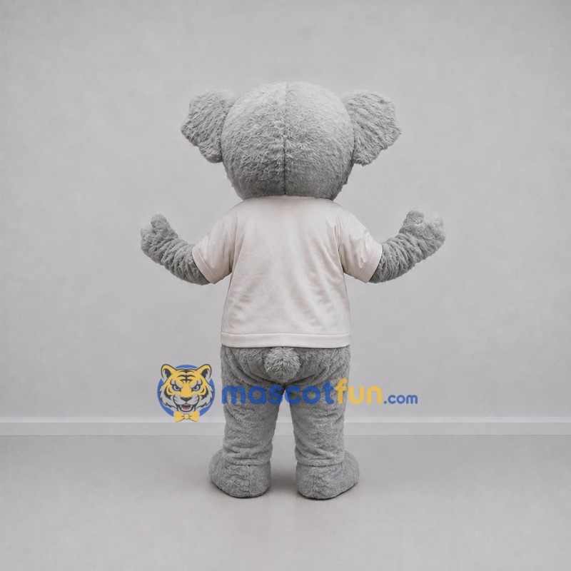 Custom Gray and White Koala Mascot Costume Adult Full Body Suit for Wildlife Events Custom Gray and White Koala Mascot Costume Adult Full Body Suit for Wildlife Events