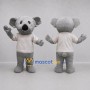 Custom Gray and White Koala Mascot Costume Adult Full Body Suit for Wildlife Events