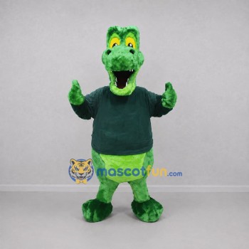 Custom Green Crocodile Mascot Costume Adult Full Body Suit for Wildlife Events Custom Green Crocodile Mascot Costume Adult Full Body Suit for Wildlife Events