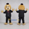 Custom Tan and Black Gentleman Lion Mascot Costume Adult Full Body Suit for Formal Events