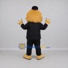Custom Tan and Black Gentleman Lion Mascot Costume Adult Full Body Suit for Formal Events