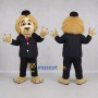 Custom Tan and Black Gentleman Lion Mascot Costume Adult Full Body Suit for Formal Events