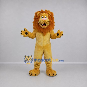 Custom Golden Yellow and Brown Lion Mascot Costume Adult Full Body Suit for Jungle Events Custom Golden Yellow and Brown Lion Mascot Costume Adult Full Body Suit for Jungle Events