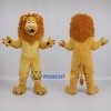 Custom Golden Yellow and Brown Lion Mascot Costume Adult Full Body Suit for Jungle Events