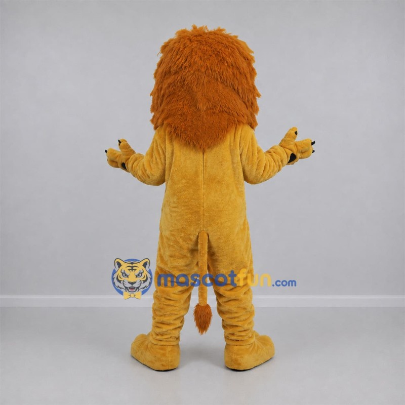 Custom Golden Yellow and Brown Lion Mascot Costume Adult Full Body Suit for Jungle Events Custom Golden Yellow and Brown Lion Mascot Costume Adult Full Body Suit for Jungle Events