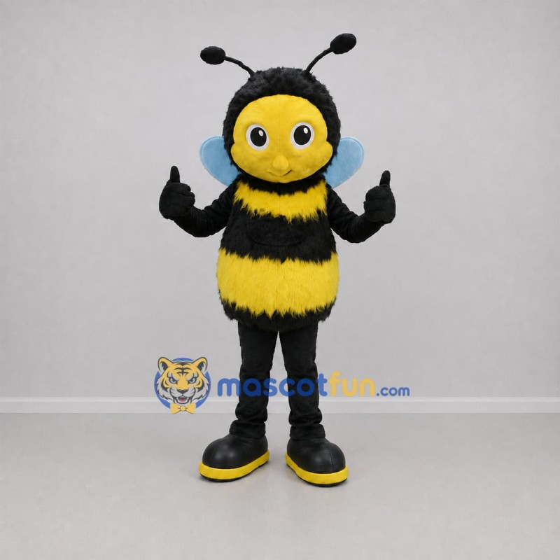 Custom Yellow and Black Bee Mascot Costume Adult Full Body Suit for School Events Custom Yellow and Black Bee Mascot Costume Adult Full Body Suit for School Events