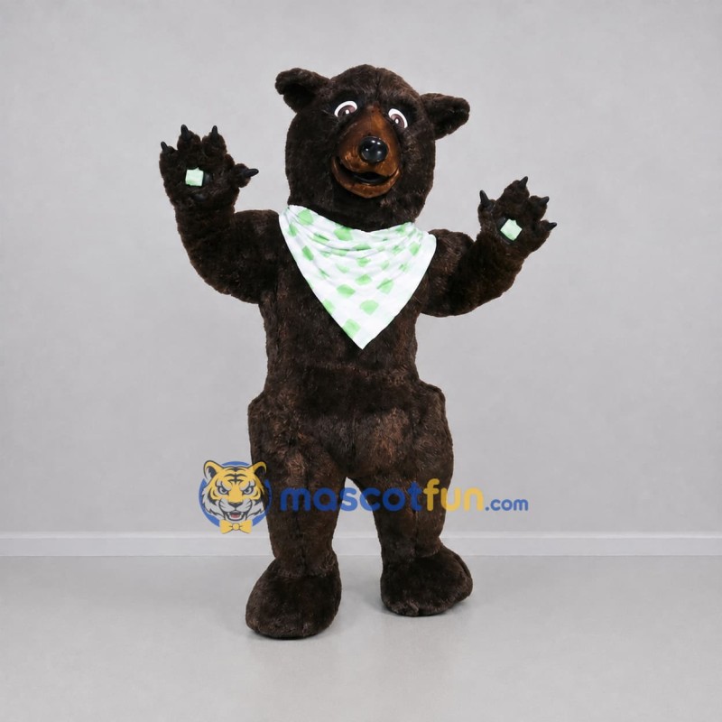 Custom Brown and White Bear Mascot Costume Adult Full Body Suit for Wildlife Events Custom Brown and White Bear Mascot Costume Adult Full Body Suit for Wildlife Events