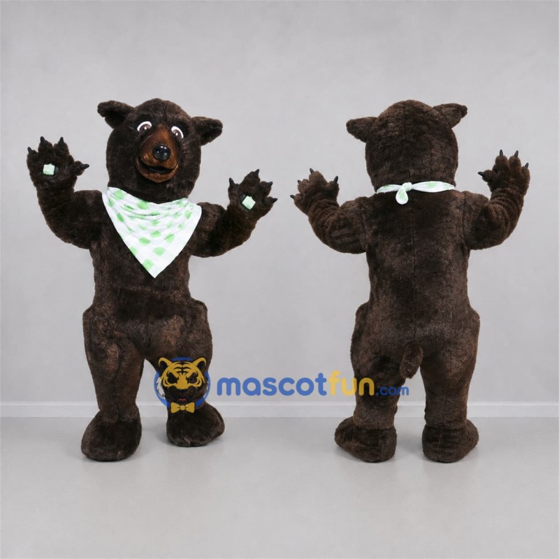 Custom Brown and White Bear Mascot Costume Adult Full Body Suit for Wildlife Events Custom Brown and White Bear Mascot Costume Adult Full Body Suit for Wildlife Events