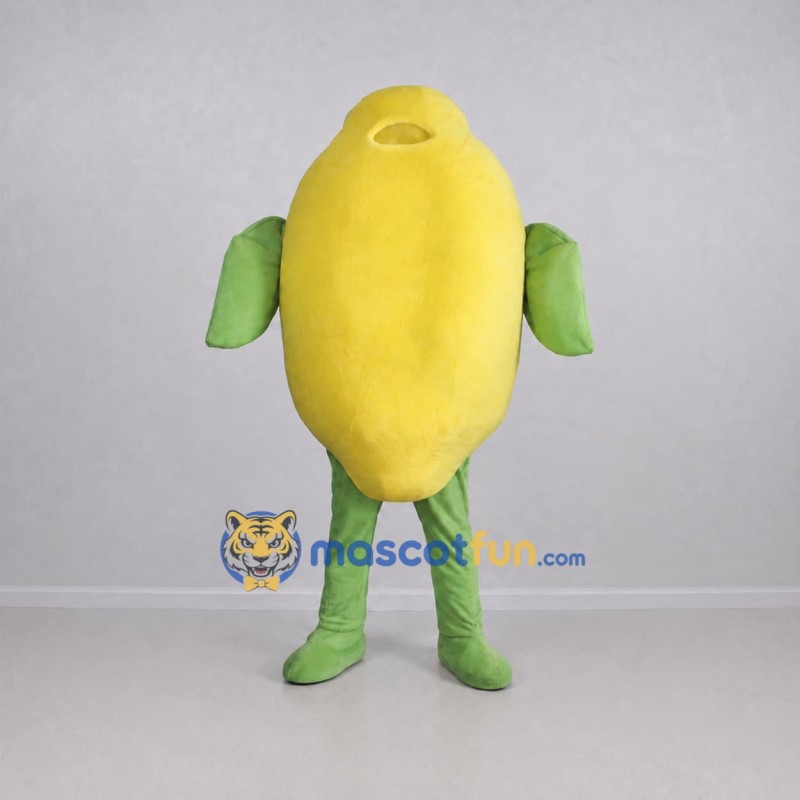 Custom Yellow and Green Lemon Mascot Costume Adult Full Body Suit for Food Festivals Custom Yellow and Green Lemon Mascot Costume Adult Full Body Suit for Food Festivals