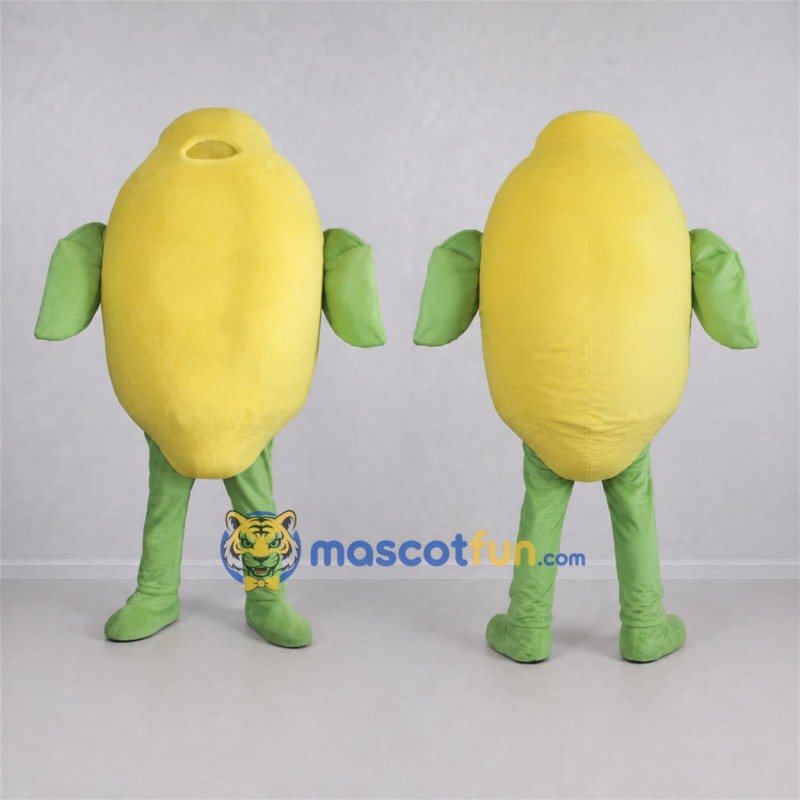 Custom Yellow and Green Lemon Mascot Costume Adult Full Body Suit for Food Festivals Custom Yellow and Green Lemon Mascot Costume Adult Full Body Suit for Food Festivals