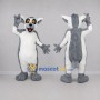 Custom Gray and White Lemur Mascot Costume Adult Full Body Suit for Wildlife Events