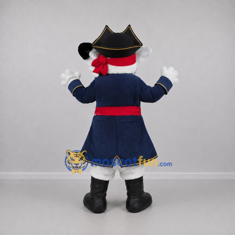 Custom Gray and Navy Blue Pirate Lemur Mascot Costume Adult Full Body Suit for Pirate Parties Custom Gray and Navy Blue Pirate Lemur Mascot Costume Adult Full Body Suit for Pirate Parties