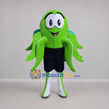 Custom Green and Black Octopus Mascot Costume Adult Full Body Suit for Marine Events Custom Green and Black Octopus Mascot Costume Adult Full Body Suit for Marine Events