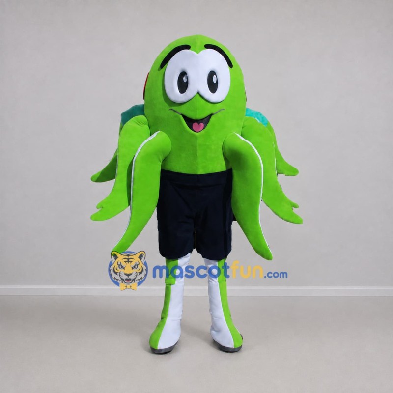 Custom Green and Black Octopus Mascot Costume Adult Full Body Suit for Marine Events