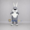 Custom Gray and White Rabbit Mascot Costume Adult Full Body Suit for Easter Events Custom Gray and White Rabbit Mascot Costume Adult Full Body Suit for Easter Events