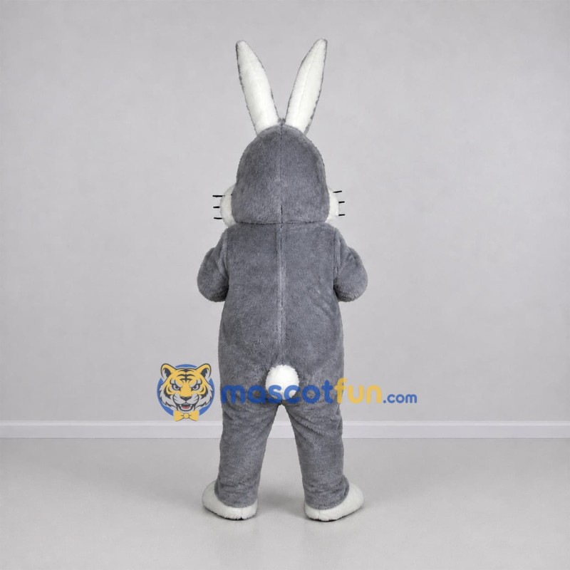 Custom Gray and White Rabbit Mascot Costume Adult Full Body Suit for Easter Events Custom Gray and White Rabbit Mascot Costume Adult Full Body Suit for Easter Events