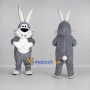 Custom Gray and White Rabbit Mascot Costume Adult Full Body Suit for Easter Events