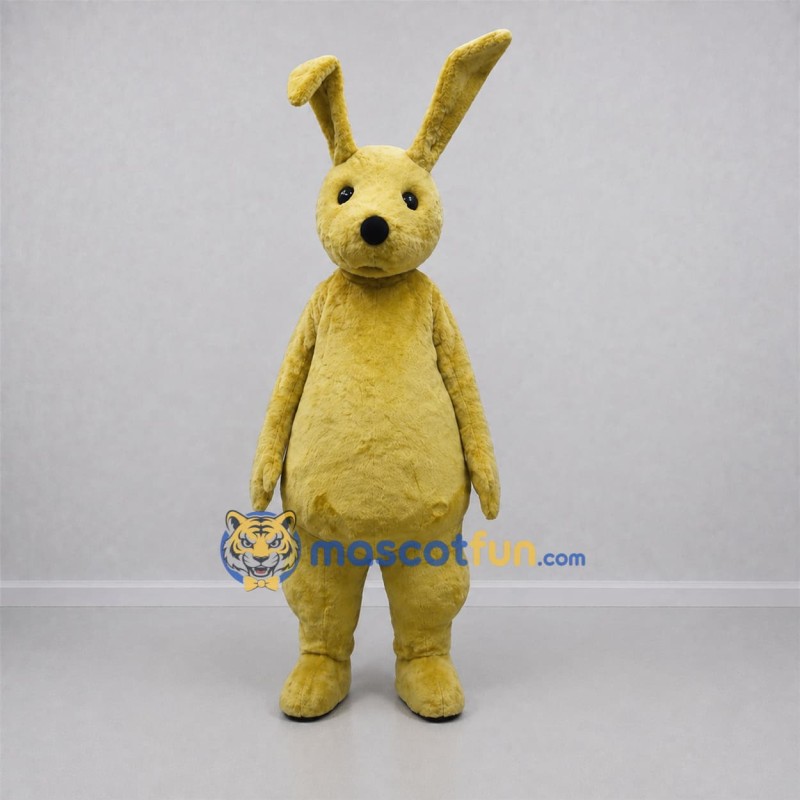 Custom Yellow Rabbit Mascot Costume Adult Full Body Suit for Easter Events Custom Yellow Rabbit Mascot Costume Adult Full Body Suit for Easter Events