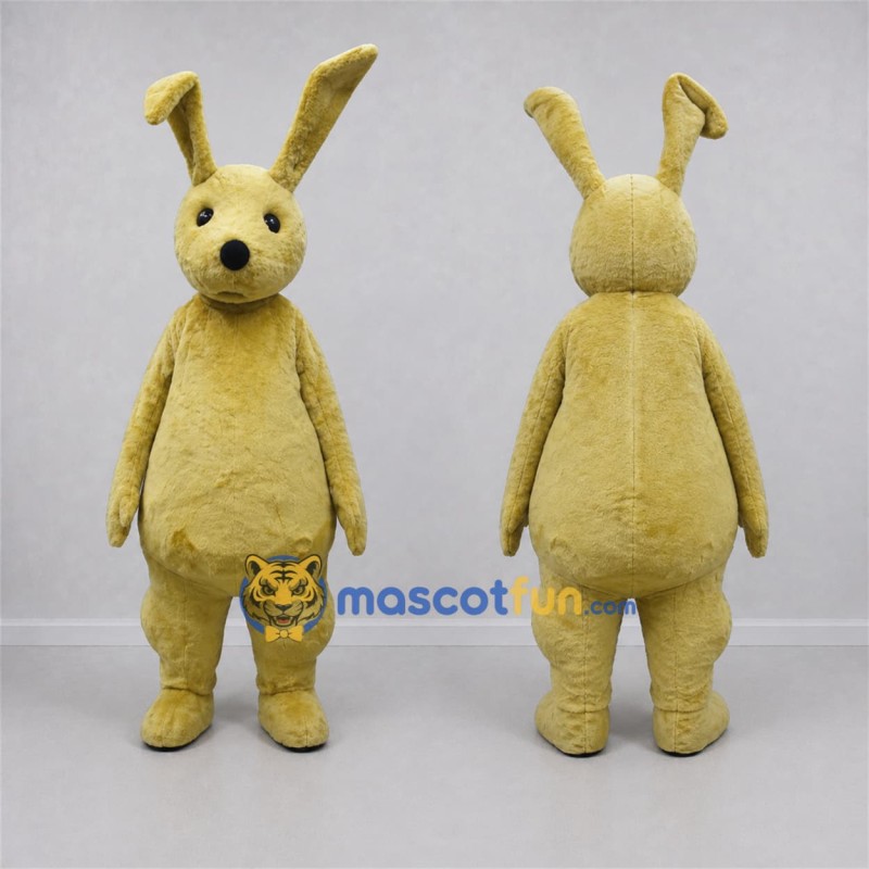 Custom Yellow Rabbit Mascot Costume Adult Full Body Suit for Easter Events Custom Yellow Rabbit Mascot Costume Adult Full Body Suit for Easter Events