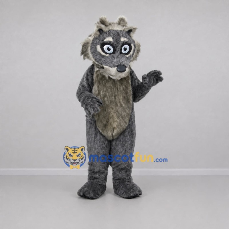 Custom Gray and Black Raccoon Mascot Costume Adult Full Body Suit for Woodland Events