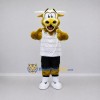Custom Golden Yellow and White Bull Mascot Costume Adult Full Body Suit for Sports Events Custom Golden Yellow and White Bull Mascot Costume Adult Full Body Suit for Sports Events