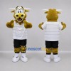 Custom Golden Yellow and White Bull Mascot Costume Adult Full Body Suit for Sports Events Custom Golden Yellow and White Bull Mascot Costume Adult Full Body Suit for Sports Events