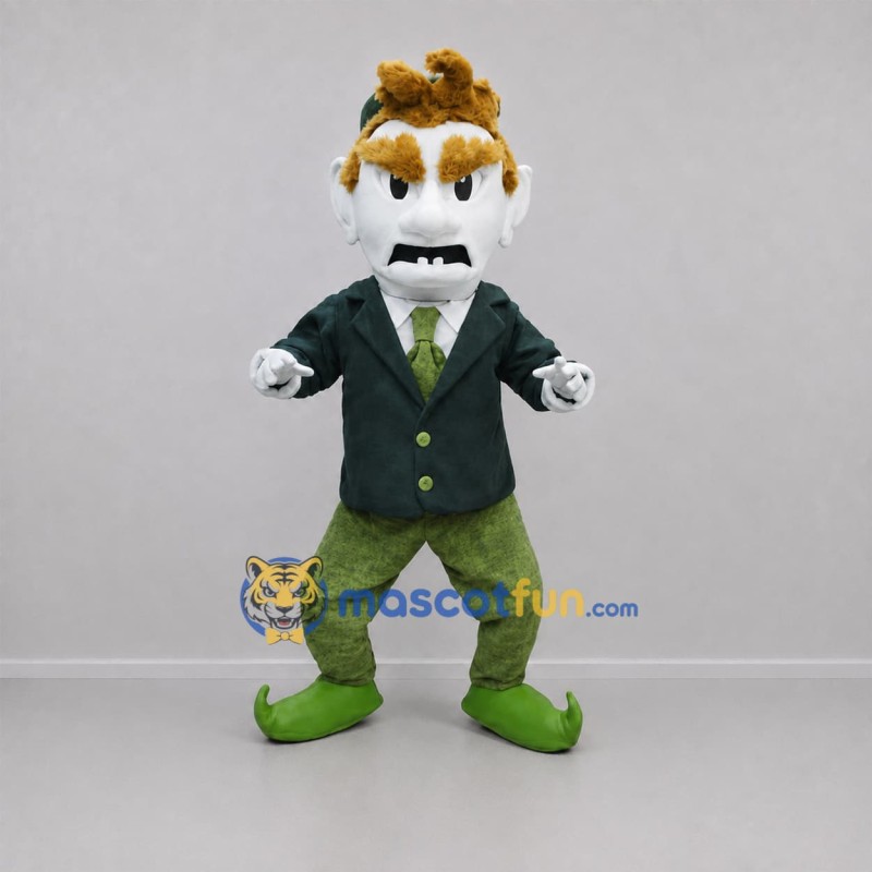 Custom Green Leprechaun Mascot Costume Adult Full Body Suit for St Patricks Day Events Custom Green Leprechaun Mascot Costume Adult Full Body Suit for St Patricks Day Events