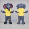 Custom Gray and Yellow Elephant Mascot Costume Adult Full Body Suit for Wildlife Events Custom Gray and Yellow Elephant Mascot Costume Adult Full Body Suit for Wildlife Events