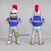 Custom Silver and Blue Knight Mascot Costume Adult Full Body Suit for Medieval Events Custom Silver and Blue Knight Mascot Costume Adult Full Body Suit for Medieval Events