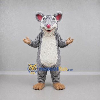 Custom Gray and White Mouse Mascot Costume Adult Full Body Suit for School Events Custom Gray and White Mouse Mascot Costume Adult Full Body Suit for School Events