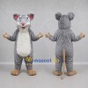 Custom Gray and White Mouse Mascot Costume Adult Full Body Suit for School Events Custom Gray and White Mouse Mascot Costume Adult Full Body Suit for School Events