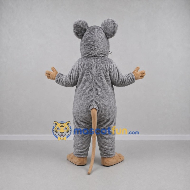 Custom Gray and White Mouse Mascot Costume Adult Full Body Suit for School Events Custom Gray and White Mouse Mascot Costume Adult Full Body Suit for School Events