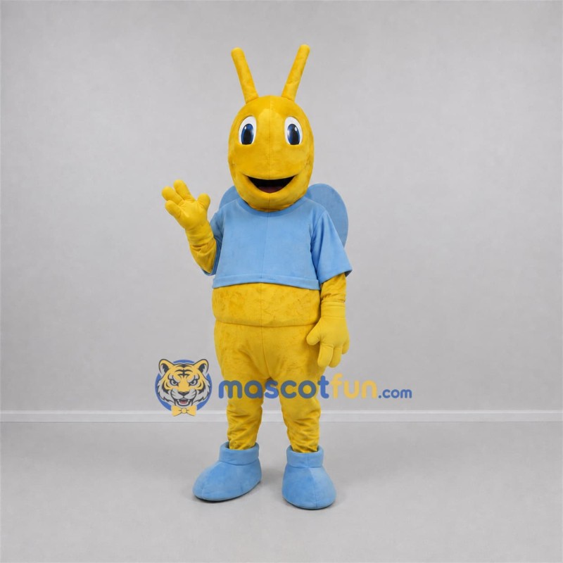 Custom Yellow and Blue Butterfly Mascot Costume Adult Full Body Suit for Nature Events Custom Yellow and Blue Butterfly Mascot Costume Adult Full Body Suit for Nature Events