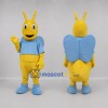 Custom Yellow and Blue Butterfly Mascot Costume Adult Full Body Suit for Nature Events