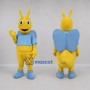 Custom Yellow and Blue Butterfly Mascot Costume Adult Full Body Suit for Nature Events