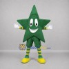 Custom Green and Yellow Star Mascot Costume Adult Full Body Suit for School Events Custom Green and Yellow Star Mascot Costume Adult Full Body Suit for School Events