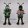 Custom Green and Black Butterfly Mascot Costume Adult Full Body Suit for School Events