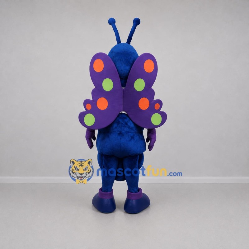 Custom Blue and Purple Butterfly Mascot Costume Adult Full Body Suit for Nature Events Custom Blue and Purple Butterfly Mascot Costume Adult Full Body Suit for Nature Events